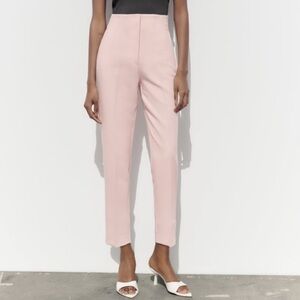 NWT Zara Pink “Pants with a High Waist”